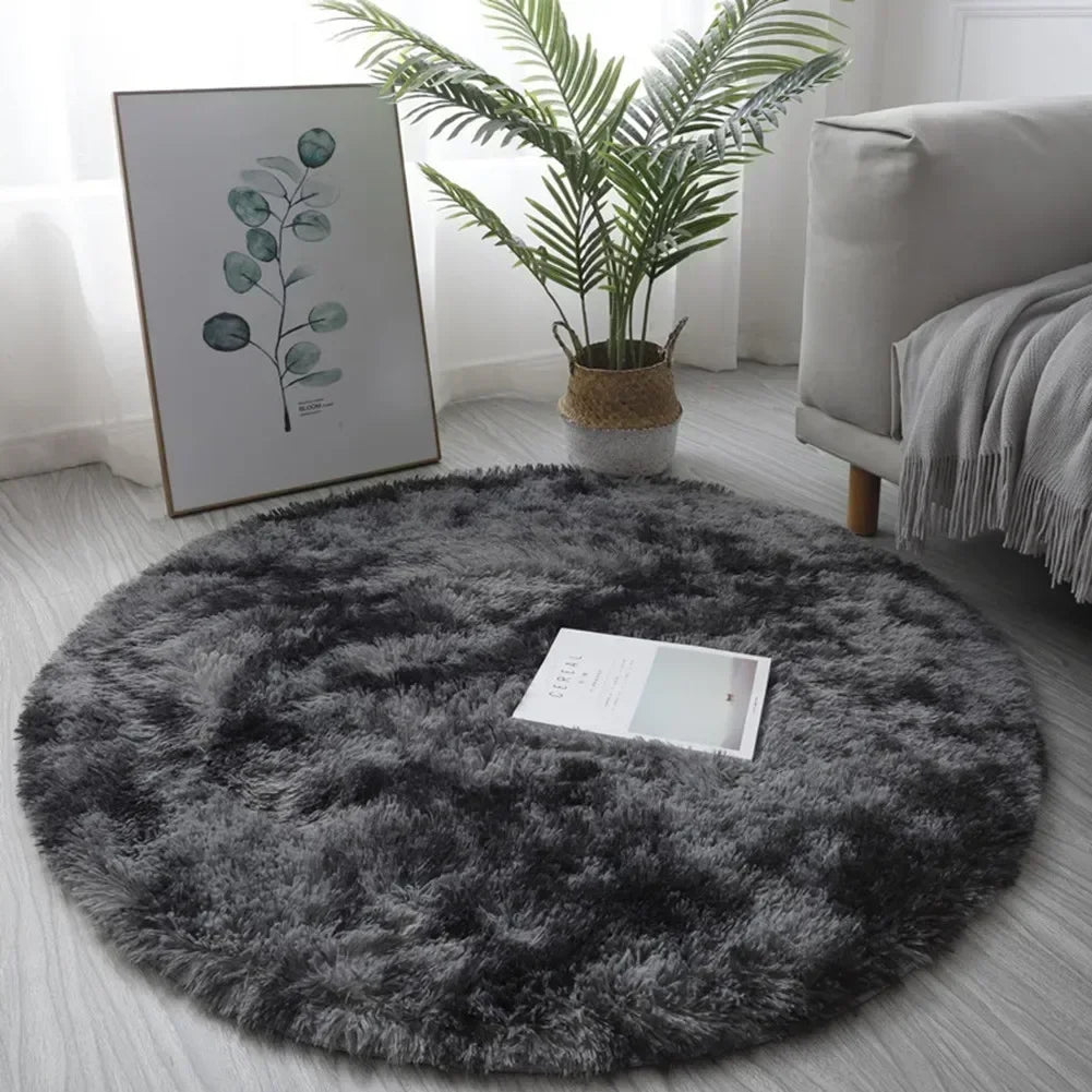 Navak Carpet 40/60CM Circle Round Shaggy Rug Soft Non-slip Area Rugs Living Room Bedroom Carpet Floor Mat For Girl Home Decoration