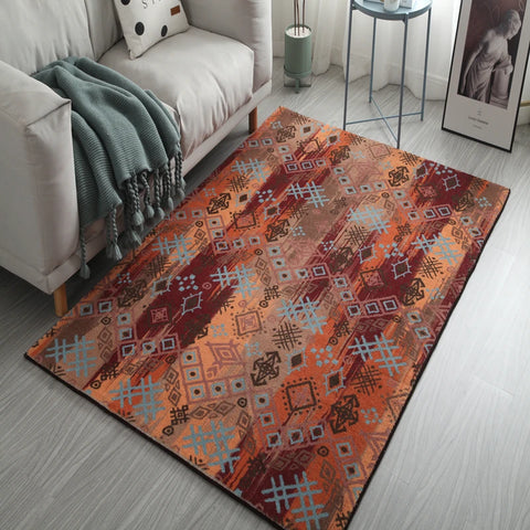 Navak Carpet Crystal velvet carpetBohemian Pattern Decorative Living Room Carpet Tribal Style Moroccan Luxury Persian Bedroom Rug Geometric A