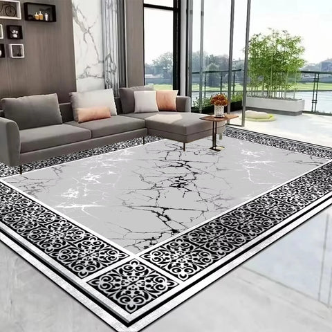 Navak Carpet European Gold Large Living Room Carpet Home Decoration Luxury Coffee Tables Mat Non-slip Washable Rug for Bedroom Decor Alfombra