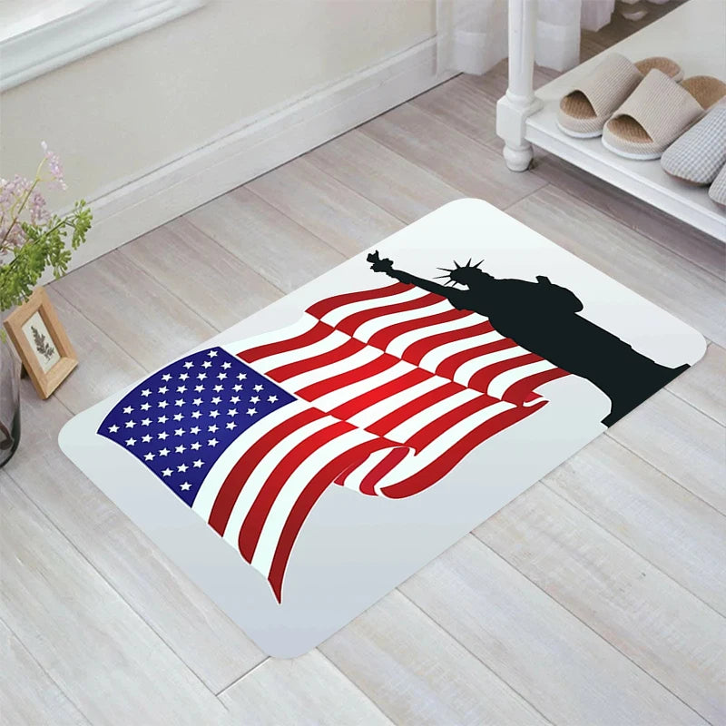 Navak Carpet Flag of American Floor Mat Carpets Room Mats Rugs Home Doormat Entrance Door Kitchen Carpet Balcony Foot Rug Bathroom Bath House