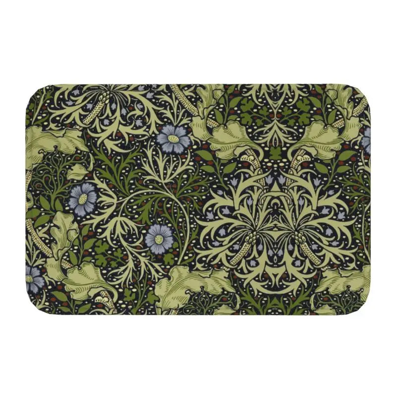 Navak Carpet Custom William Morris Compton Floral Art Nouveau Pattern Doormat Bath Door Floor Mat Textile Pattern Toilet Rug Carpet Footpad