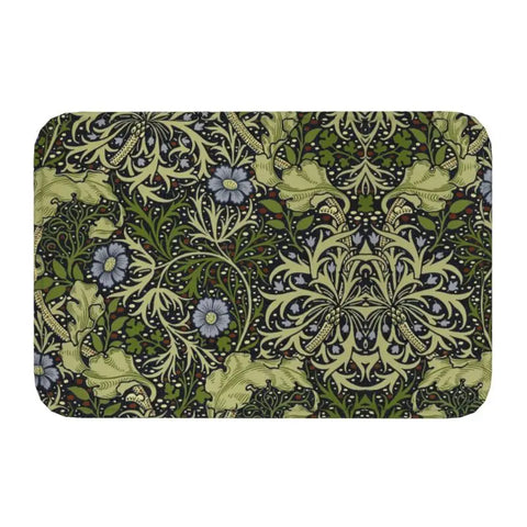 Navak Carpet Custom William Morris Compton Floral Art Nouveau Pattern Doormat Bath Door Floor Mat Textile Pattern Toilet Rug Carpet Footpad