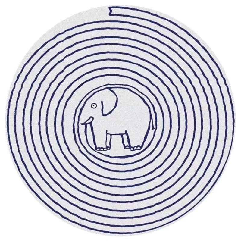 Navak Carpet Exclusive Picks Cartoon Round Imitation Cashmere Carpet Bedroom Bed Children's Room Small Animal Bed Mat Wear Resistant Cashmere Carpet