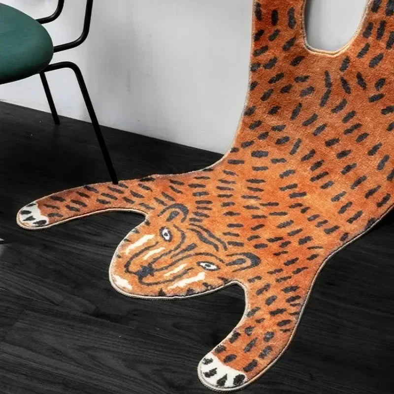 Navak Carpet Carpet for Living Room Tiger Leopard Print Plush Bedroom Bedside Mats Home Decoration Cartoon Fluffy Rugs Ковер Tapis Tapete 러그