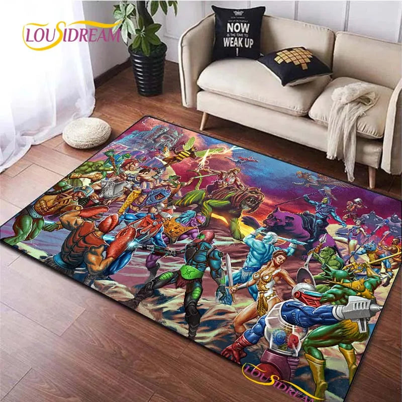 Navak Carpet He-man masters Cartoon Anime Carpet for Living Room Bedroom Yoga Area Rug Kitchen Un-slip Floor Mat decor Alfombra Birthday gift