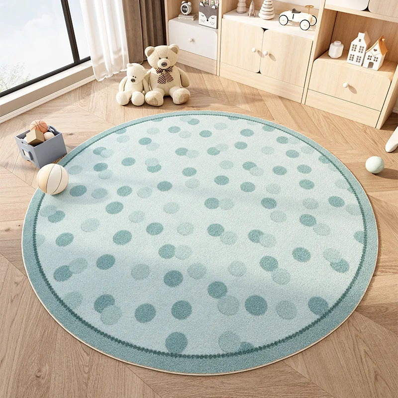 Navak Carpet Cartoon Style Bedroom Decor Plush Carpet Home Fluffy Soft Floor Mat Cute Round Carpets for Living Room Thick Non-slip Lounge Rug