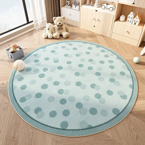 Navak Carpet Cartoon Style Bedroom Decor Plush Carpet Home Fluffy Soft Floor Mat Cute Round Carpets for Living Room Thick Non-slip Lounge Rug