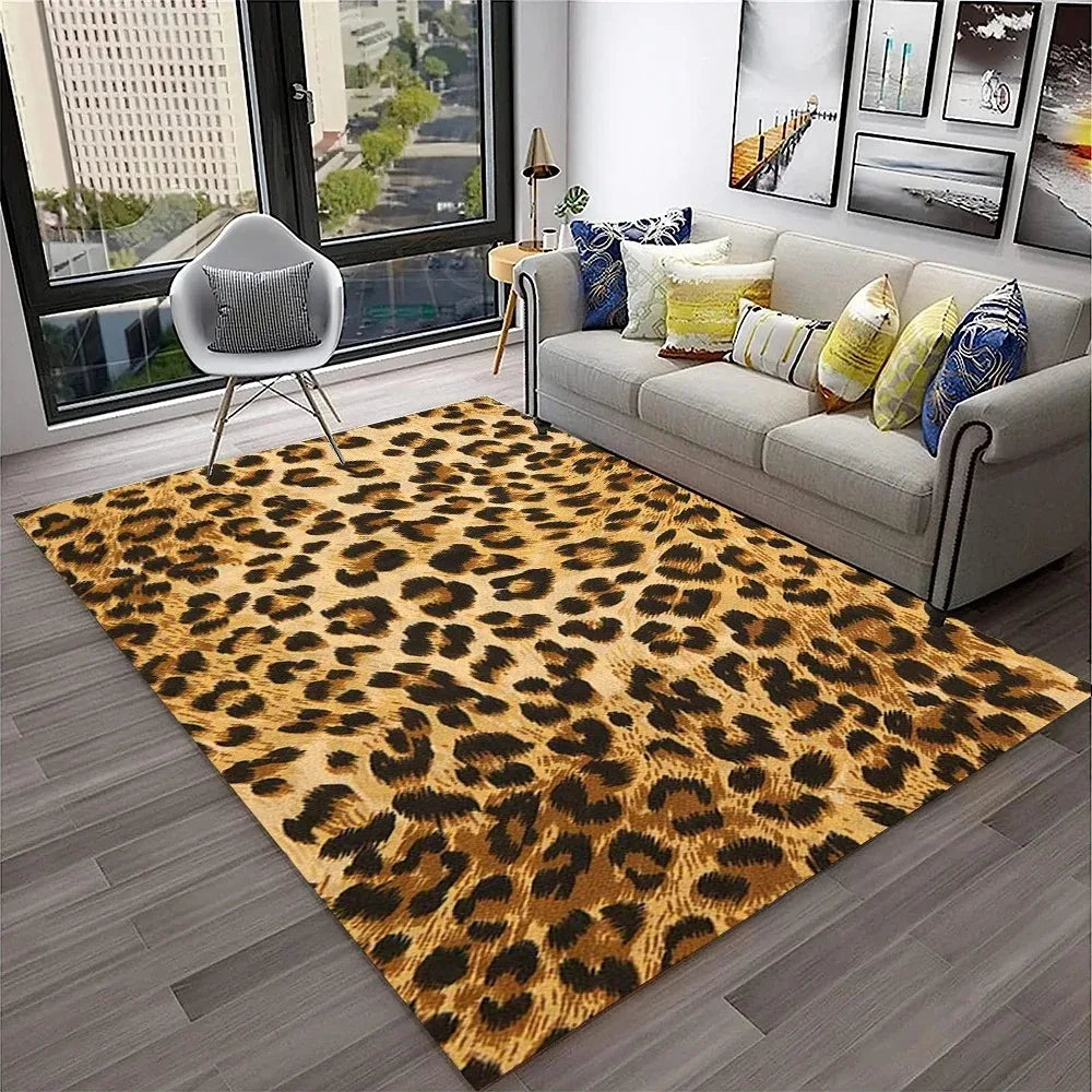 Navak Carpet Leopard Print Carpet Rugs Living Room Floor Mats Bedroom Decor Carpets for Bed Room Carpets for Living Room Decoration Maison