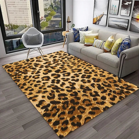 Navak Carpet Leopard Print Carpet Rugs Living Room Floor Mats Bedroom Decor Carpets for Bed Room Carpets for Living Room Decoration Maison