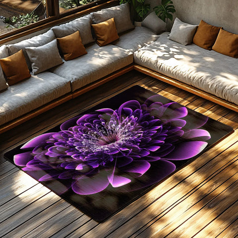Navak Carpet Tuniu Large Purple Flower Carpet Rug Non-Slip Home Living Room Floor Mat Decorative Rug