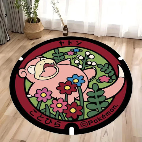 Navak Carpet Daily Picks Elves Round Rug for Living Room Sofa Decor Bedside Soft Rug Hanging Basket Nonsilp Mat Game Room Chair Floor Mat