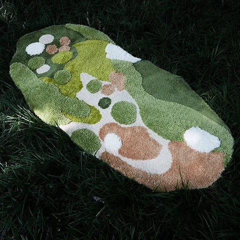 Navak Carpet Moss Rug 3D Stereo for Living Room Imitation Cashmere Green Carpet Bedroom Bedside Floor Mat Anti-Slip Shaggy Rugs Home Decor