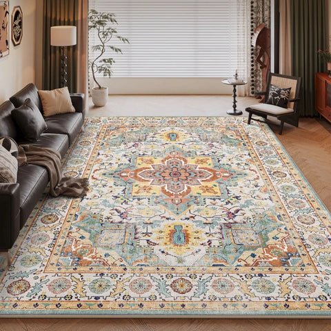 Navak Carpet American Retro Style Rugs for Bedroom Large Area Living Room Decoration Plush Carpet Anti-slip Lounge Floor Mat Fluffy Soft Rug