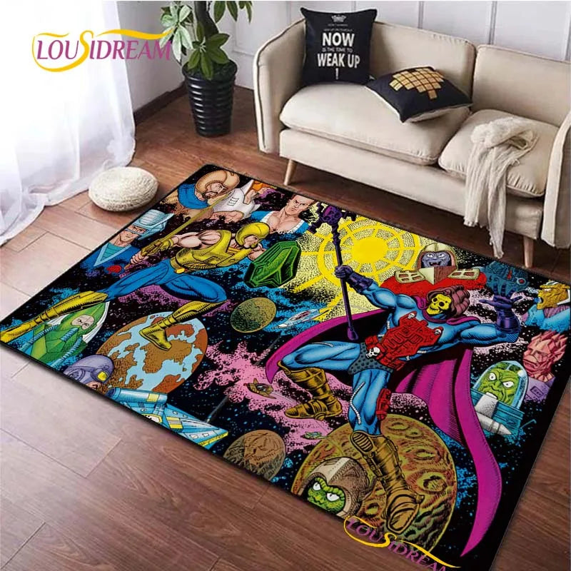 Navak Carpet He-man masters Cartoon Anime Carpet for Living Room Bedroom Yoga Area Rug Kitchen Un-slip Floor Mat decor Alfombra Birthday gift