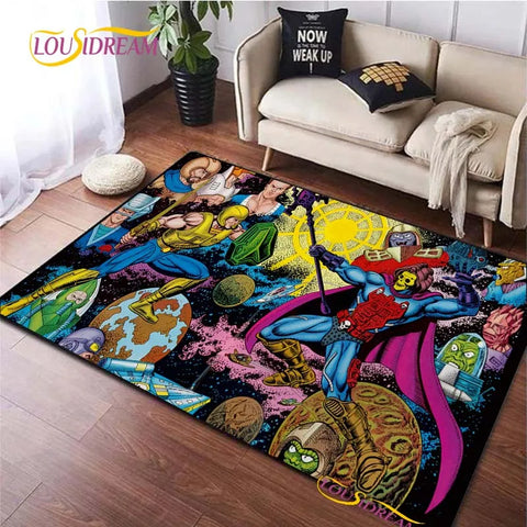 Navak Carpet He-man masters Cartoon Anime Carpet for Living Room Bedroom Yoga Area Rug Kitchen Un-slip Floor Mat decor Alfombra Birthday gift