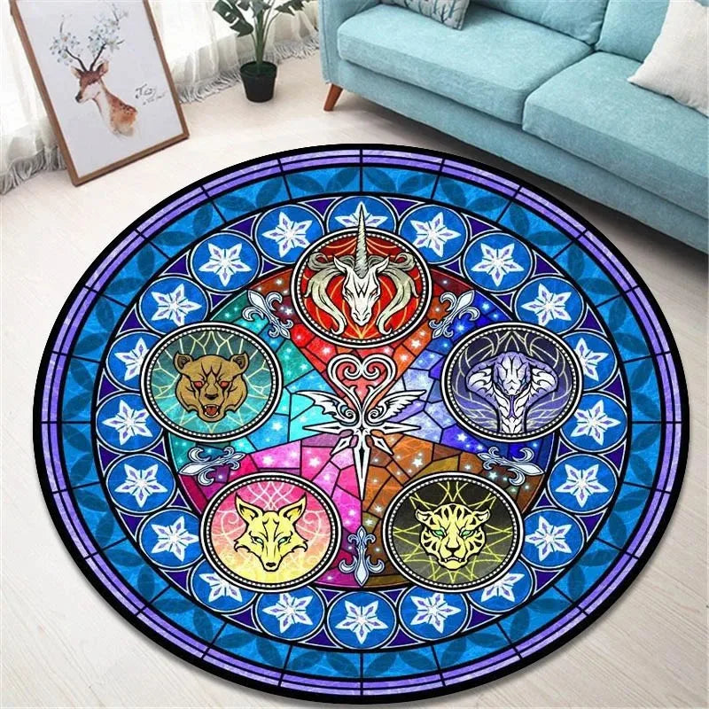 Navak Carpet Daily Picks Kingdom Hearts Cartoon Area Rug Round Floor Mat Living Room Carpet Bathroom Kitchen Rugs Doormat Non-slip Floor Mat