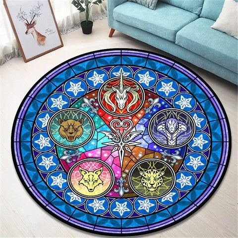 Navak Carpet Daily Picks Kingdom Hearts Cartoon Area Rug Round Floor Mat Living Room Carpet Bathroom Kitchen Rugs Doormat Non-slip Floor Mat