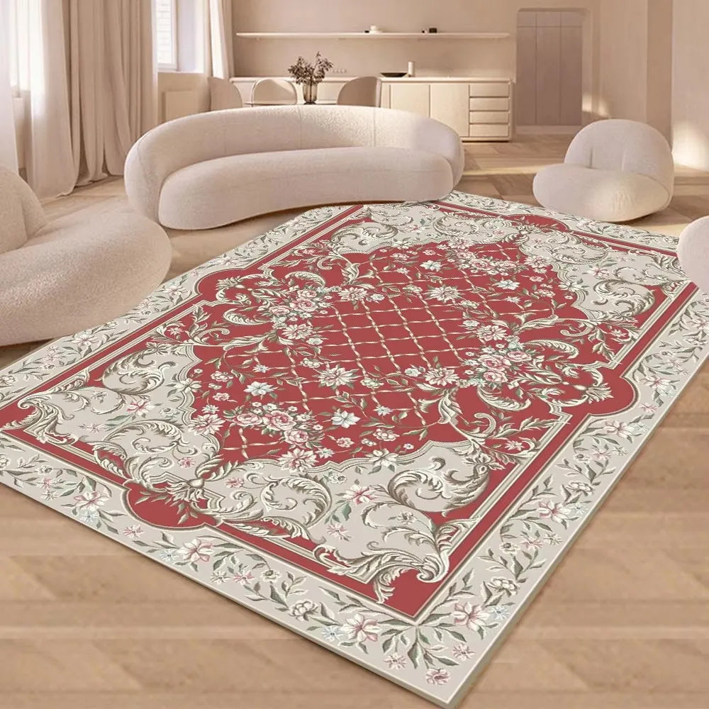 Navak Carpet Non-Slip Backing Area Rugs Pink Soft Carpet Foldable Machine Retro Washable for Living Room Bedroom Dining Home Office Decorate