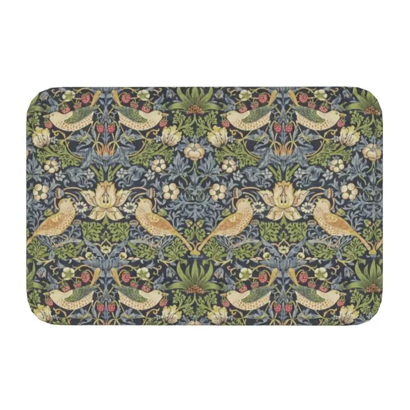 Navak Carpet Custom William Morris Compton Floral Art Nouveau Pattern Doormat Bath Door Floor Mat Textile Pattern Toilet Rug Carpet Footpad