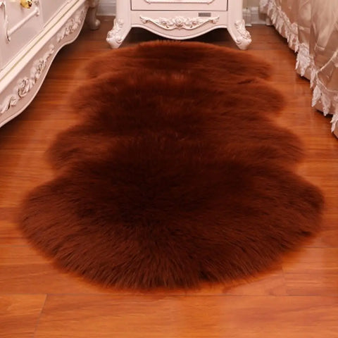 Navak Carpet Washable Imitation Wool Floor Protection Fluffy Shaggy Non Slip Sheepskin Rug Soft Rugs Bedroom Mats Faux Fur