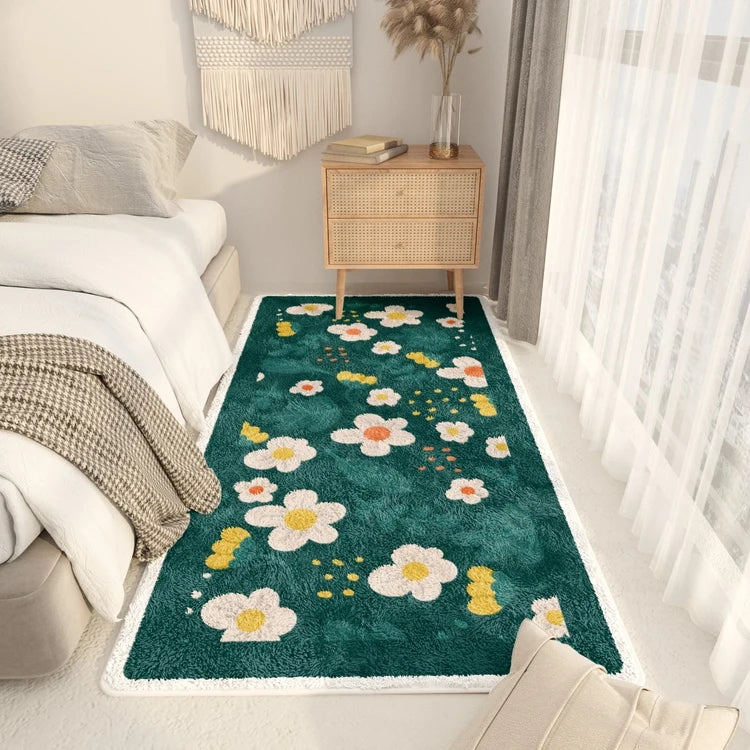 Navak Carpet Nordic Style Bedroom Decor Plush Carpet Flower Pattern Carpets for Living Room Washable Bedside Floor Mat Fluffy Soft Lounge Rug