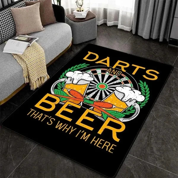 Navak Carpet Playroom Dart Carpet for Living Room Bedroom Decorations Sofa Table Large Area Rugs Game Room Floor Mat Target Bullseye Alfombra