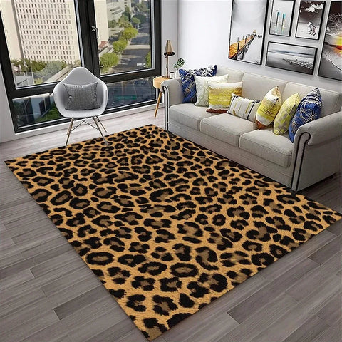 Navak Carpet Leopard Print Carpet Rugs Living Room Floor Mats Bedroom Decor Carpets for Bed Room Carpets for Living Room Decoration Maison