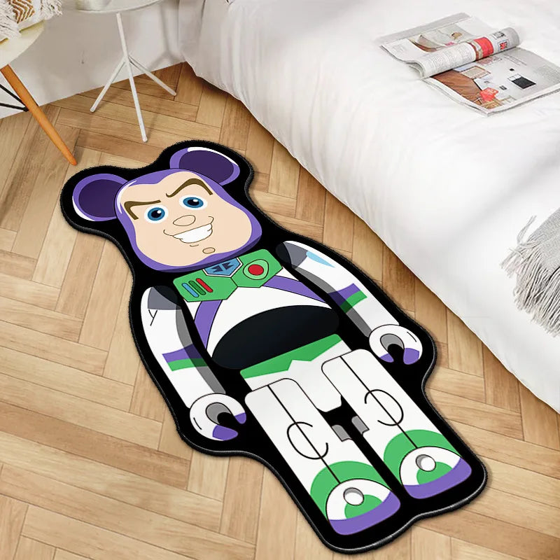 Navak Carpet Irregular Cartoon Bearbricks Rug Multicolor Violence Bear Carpet For Bedroom Bedside Non-Slip Fashion Home Floor Mat Rugs