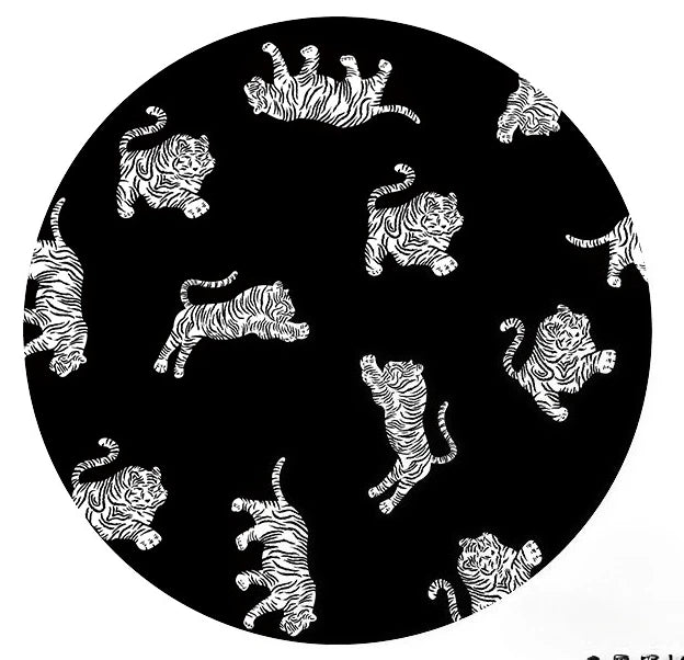Navak Carpet Light Luxury Bedroom Decor Round Carpet Thickend Plush Bedside Floor Mat Fluffy Soft Rug Leopard Pattern Carpets for Living Room