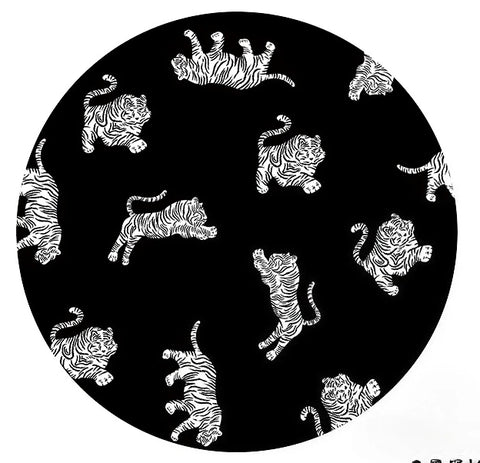 Navak Carpet Light Luxury Bedroom Decor Round Carpet Thickend Plush Bedside Floor Mat Fluffy Soft Rug Leopard Pattern Carpets for Living Room