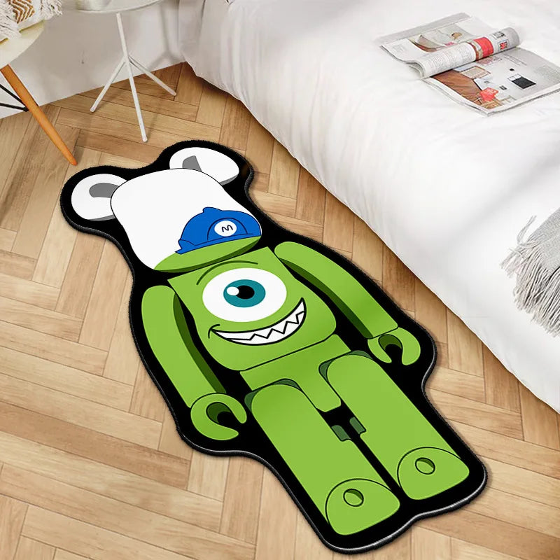 Navak Carpet Irregular Cartoon Bearbricks Rug Multicolor Violence Bear Carpet For Bedroom Bedside Non-Slip Fashion Home Floor Mat Rugs
