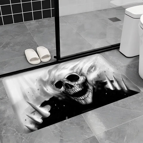 Navak Carpet Dark Horror Skull Anime Floor Carpet Nordic Style Home Doormat Bathroom-Toilet Mats Bedroom Bedside Mats