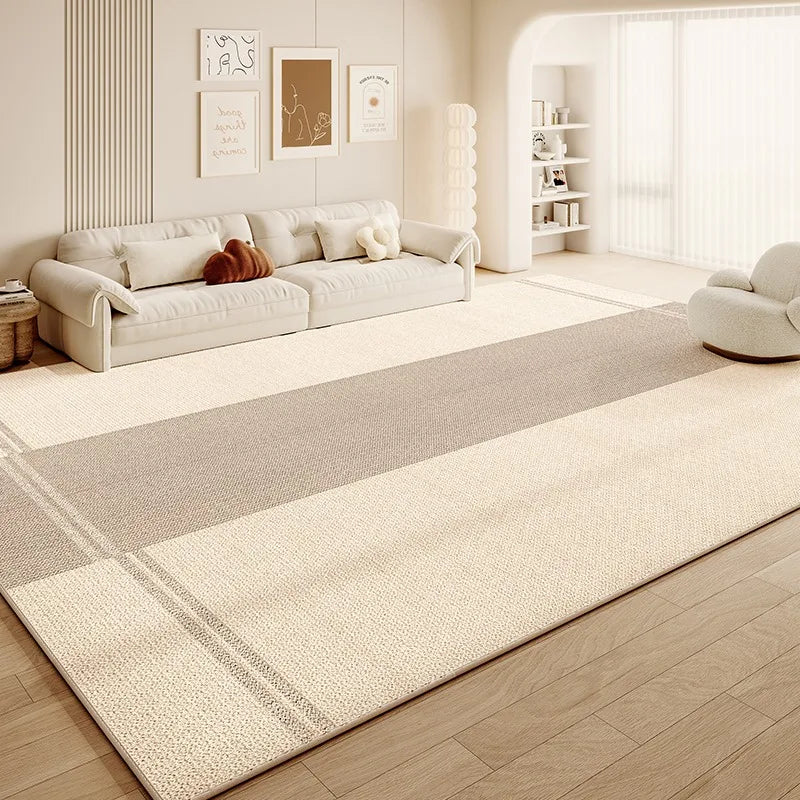 Navak Carpet Cream Abstract Luxurious Striped Carpet Artistic Creative Living Room Carpets Large Size Balcony Rug Easy To Clean Bedroom Rugs