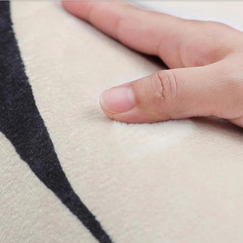 Navak Carpet Light Luxury Rugs for Bedroom Black White Plaid Living Room Decoration Carpet Fluffy Soft Study Rug Home Thicken Plush Floor Mat