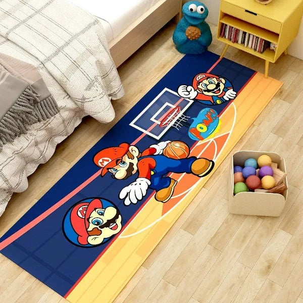 Navak Carpet Daily Picks Mario Super Cartoon Long Carpet for Living Room Cartoon Children's Bedroom Sofa Doormat Anti-slip Balcony Room Floor Mat