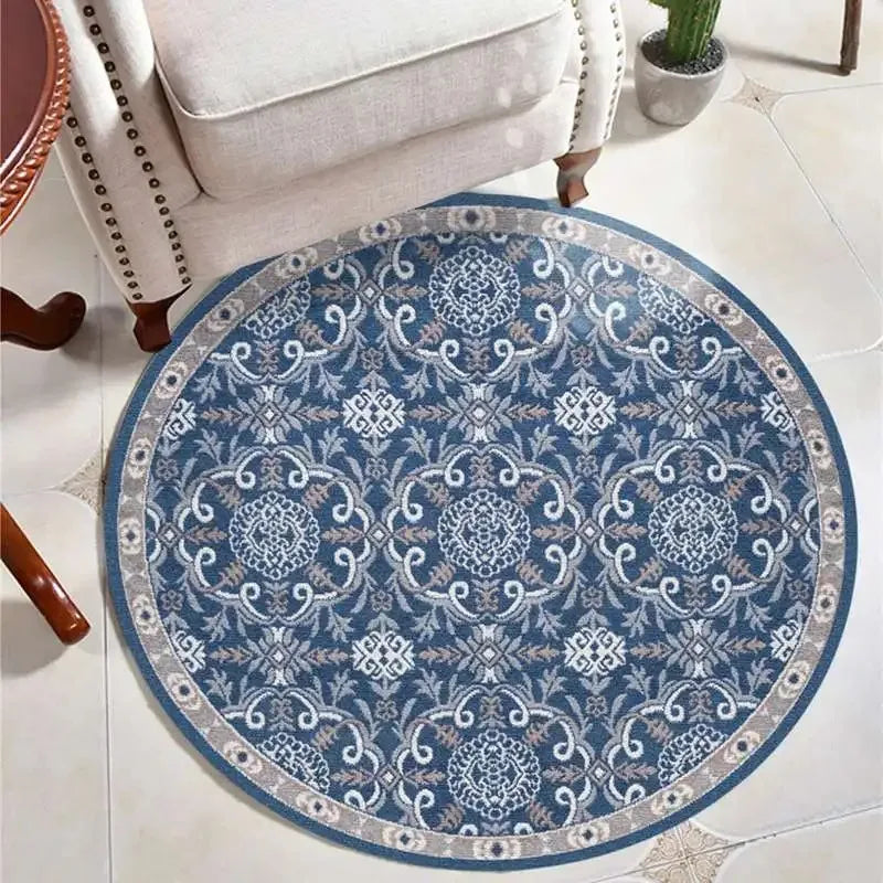 Navak Carpet Moroccan Ethnic Round Carpet, Rocking Chair Mat For Bedroom & Living Room