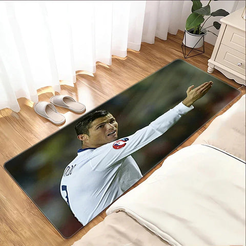 Navak Carpet Footballstar Floor Mat R-Ronaldo C-Cristiano Foot Mat Bath Mat Washable Non-slip Kitchen Rug Bedroom Carpet Room Mats Balcony
