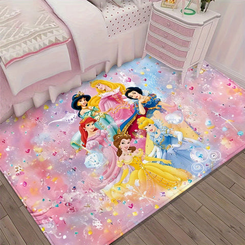Navak Carpet Daily Picks Disney Princess Portrait Carpet Living Room Bathroom Bedroom Area Rug Casual Play 카펫 Mat Bath Door Mat Floor Pad Game Mat