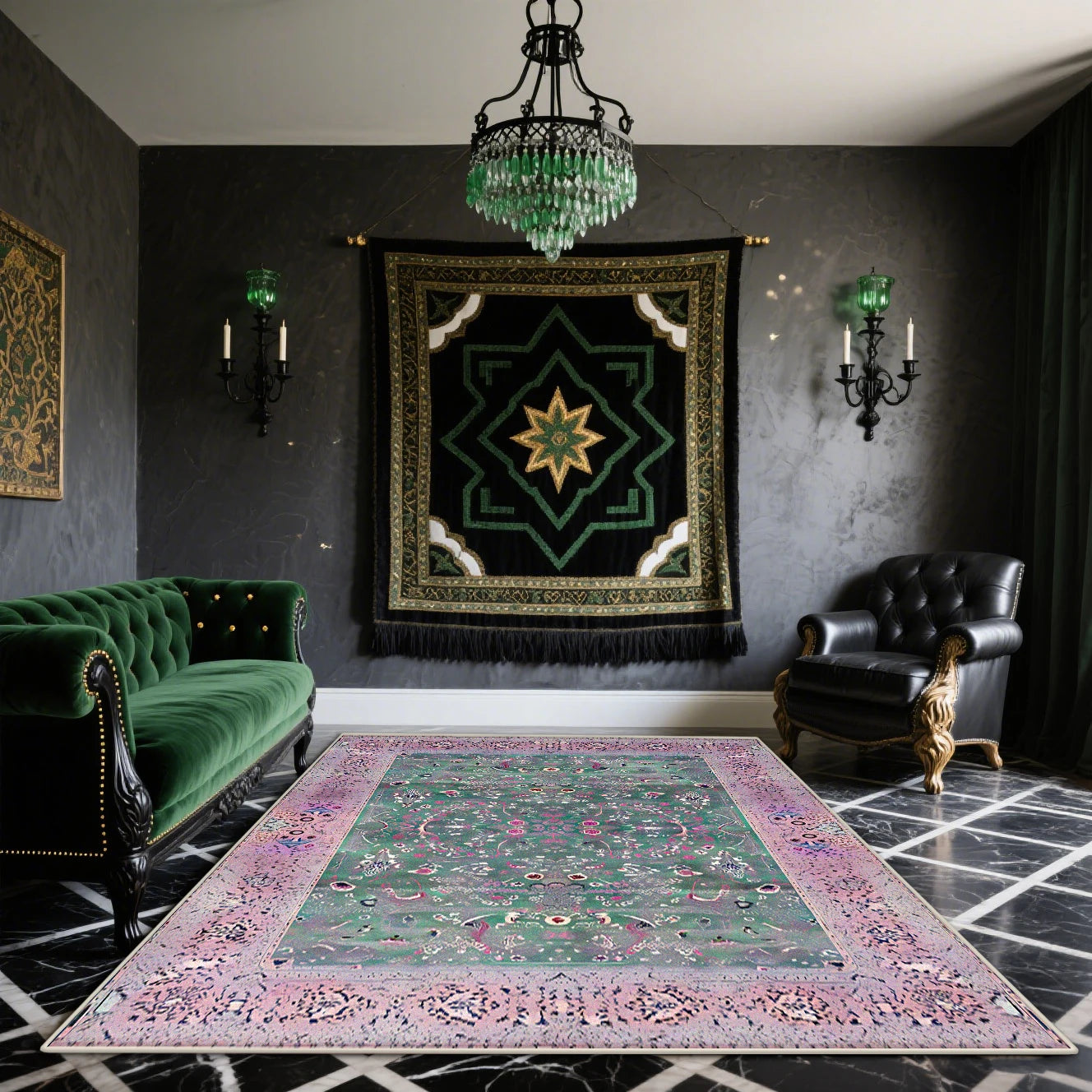 Navak Carpet Bohemian Retro Rugs Living Room Easy Clean Non-slip Washable Carpet for Bedroom Home Decoration Persian Foot Mat طاولات للقهوة