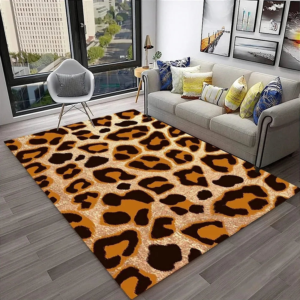 Navak Carpet Leopard Print Carpet Rugs Living Room Floor Mats Bedroom Decor Carpets for Bed Room Carpets for Living Room Decoration Maison
