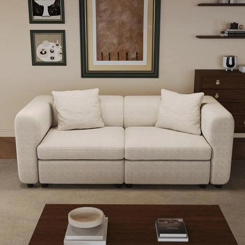 Navak Carpet Love Seaters Extra Large Sectional Sofa for Living Room,2 Seaters for Small Apartment.,Convertible Leisure Couch,Deep Couches