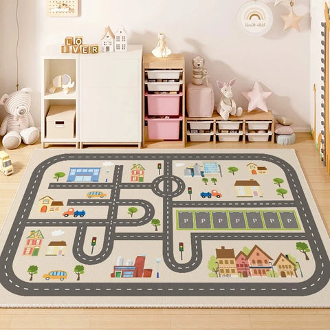 Navak Carpet Exclusive Picks Children's Room Play Area Carpet Living Room Bedroom Children's Car track Digital puzzle game mat Baby play crawl mat
