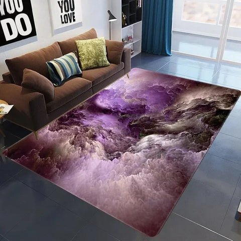 Navak Carpet 3D Galaxy Space Star Carpet Home Bedroom Living Room Decorative Floor Mat Bathroom Room Non-Slip Carpet Door Mat