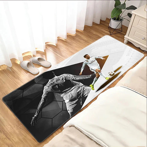 Navak Carpet Footballstar Floor Mat R-Ronaldo C-Cristiano Foot Mat Bath Mat Washable Non-slip Kitchen Rug Bedroom Carpet Room Mats Balcony