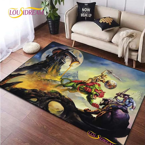 Navak Carpet He-man masters Cartoon Anime Carpet for Living Room Bedroom Yoga Area Rug Kitchen Un-slip Floor Mat decor Alfombra Birthday gift