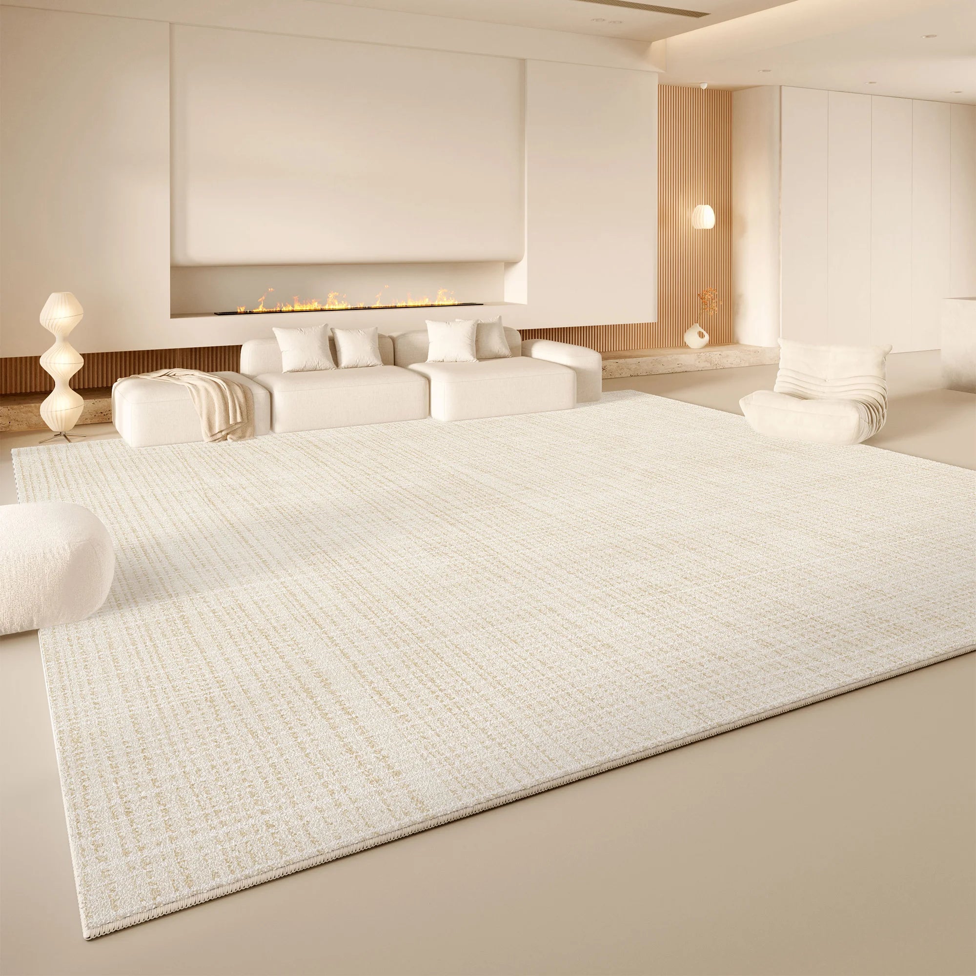 Navak Carpet Exclusive Picks Cream Wind Carpet Living Room Light Luxury Premium Feeling Faux Cashmere Floor Mat Large Full Pave Home Essentials