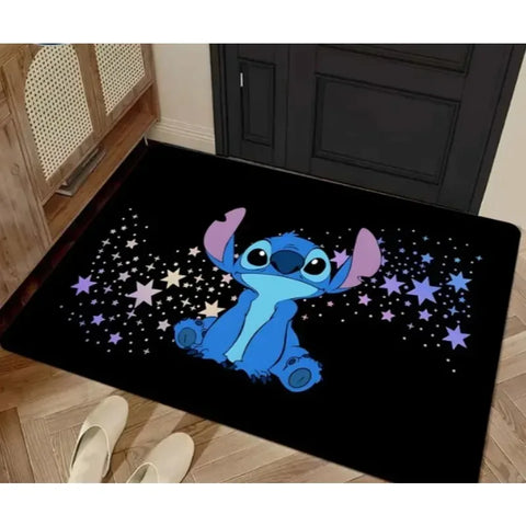 Navak Carpet 1pc Stitch Welcome Doormat Vibrant Floral Design Perfect for Home Entry Bedroom and Bathroom Doors Easy To Clean Hand Wash Only