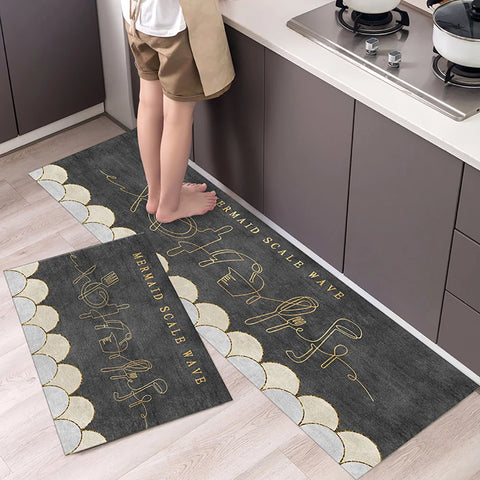 Navak Carpet Non-slip Kitchen Mat Long Rugs Crystal Velvet Carpet for Living Room Absorbent Foot Mats Bedroom Doormat Alfombra Small Rugs