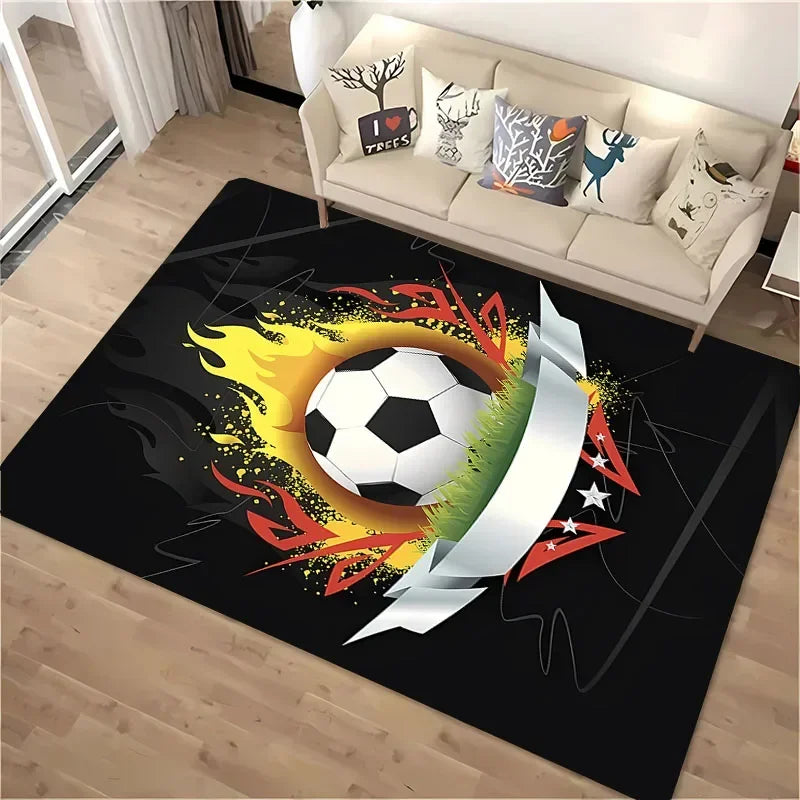 Navak Carpet Ball Sports Themed Carpet Cartoon Soccer Floor Mat for Kids Bedroom Decor Football Large Area Rugs Home Living Room Hallway Rug