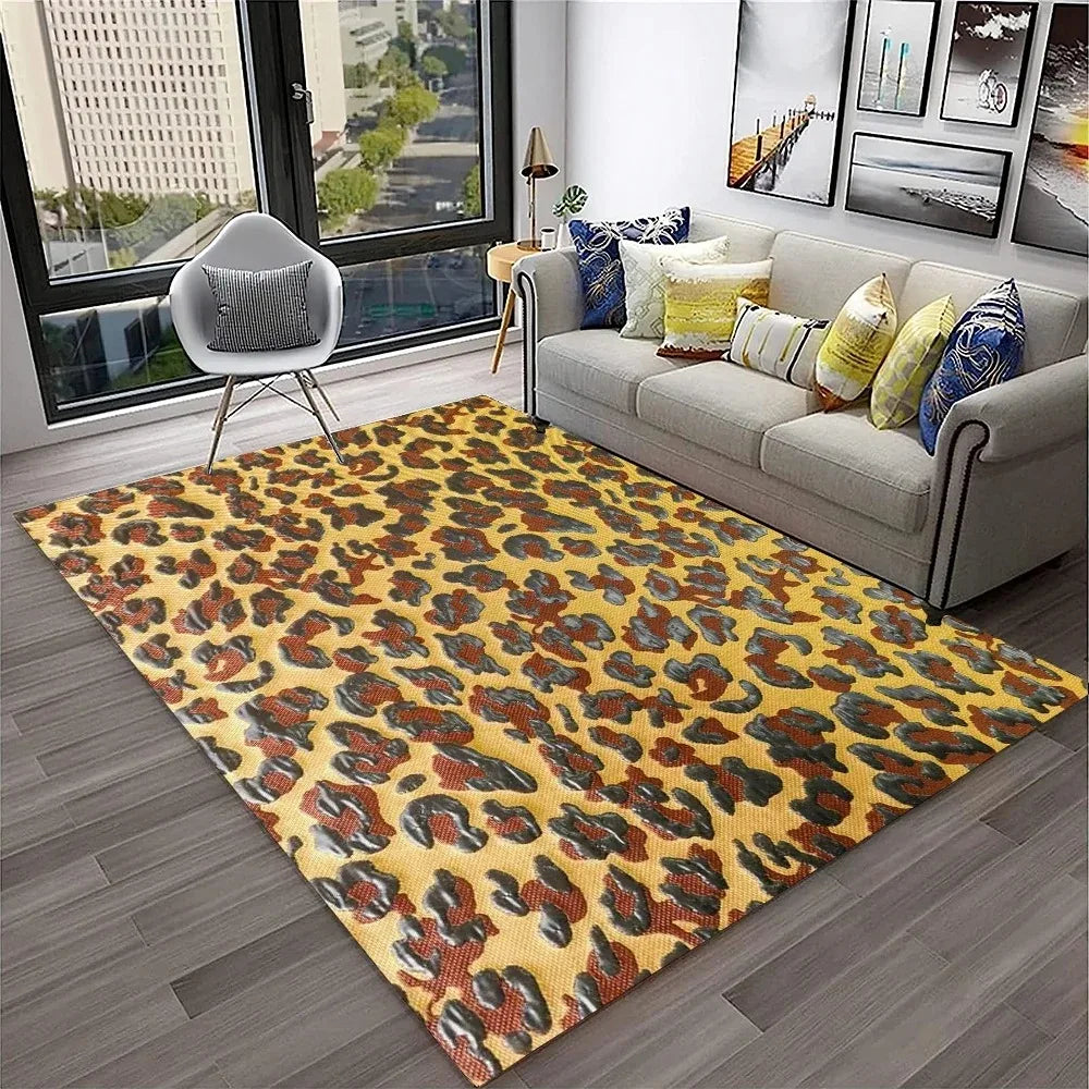 Navak Carpet Leopard Print Carpet Rugs Living Room Floor Mats Bedroom Decor Carpets for Bed Room Carpets for Living Room Decoration Maison